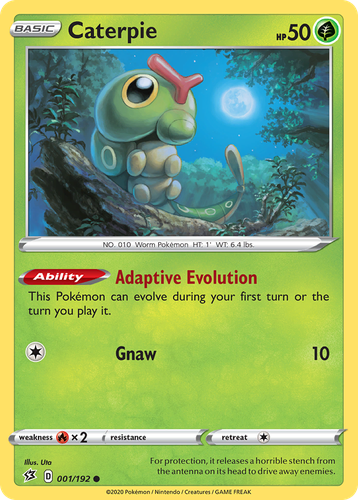 Caterpie Pokémon TCG card art
