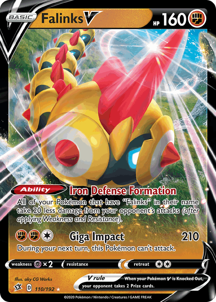 Falinks V #110 from Rebel Clash - Rare Holo V - Illustrated by aky CG Works