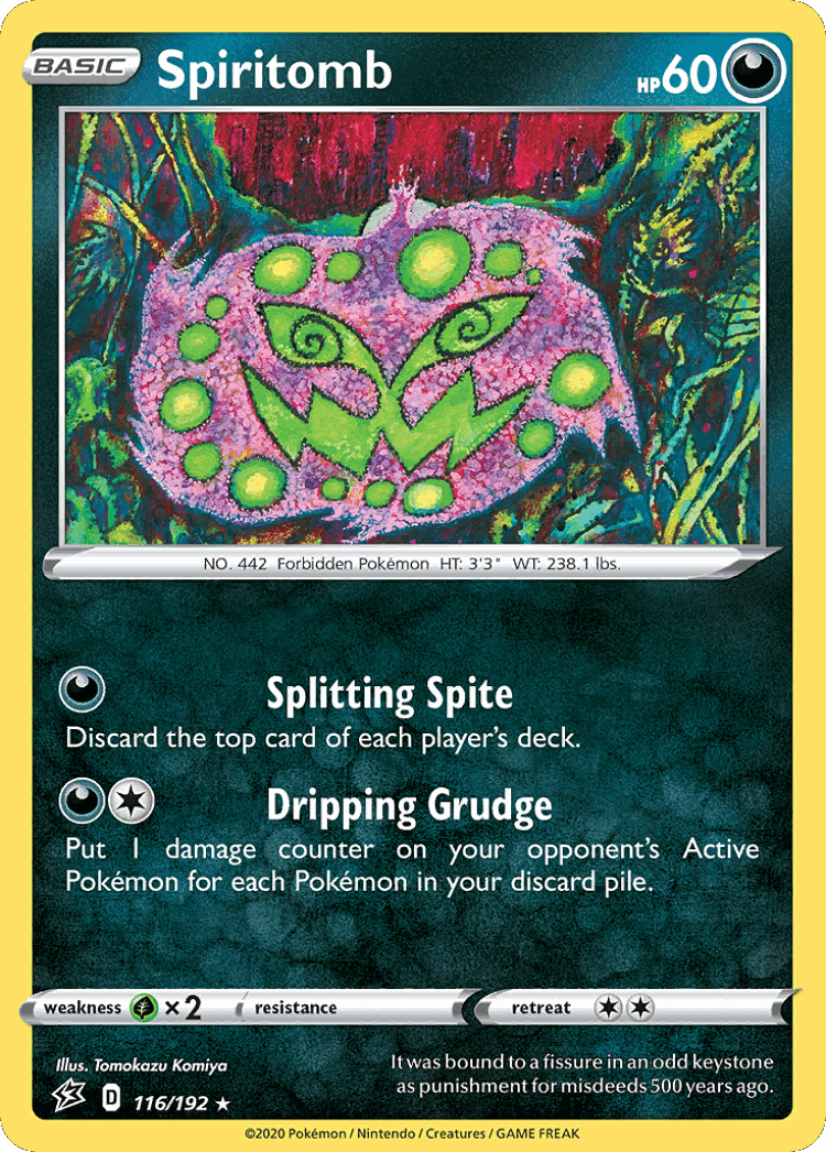 Spiritomb #116 from Rebel Clash - Rare - Illustrated by Tomokazu Komiya