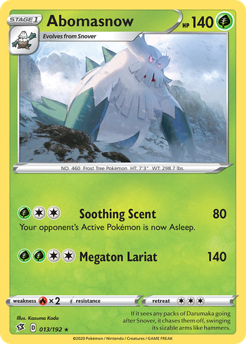 Abomasnow Pokémon TCG card art