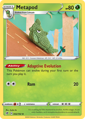 Metapod Pokémon TCG card art