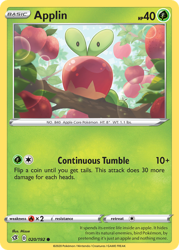 Applin Pokémon TCG card art
