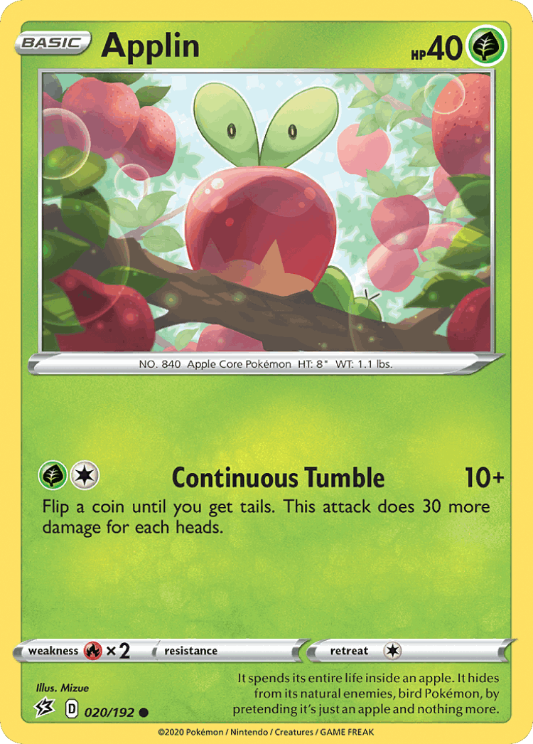 Applin #20 from Rebel Clash - Common - Illustrated by Mizue