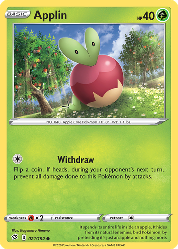 Applin #21 from Rebel Clash - Common - Illustrated by Kagemaru Himeno