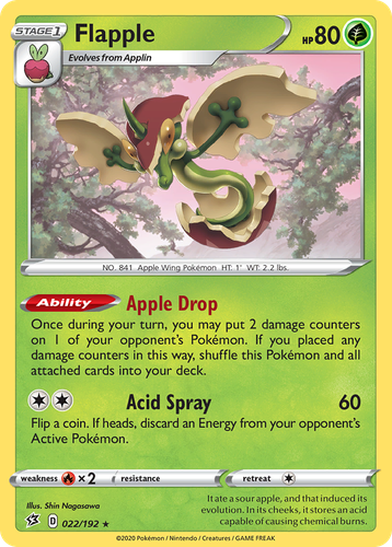 Flapple Pokémon TCG card art