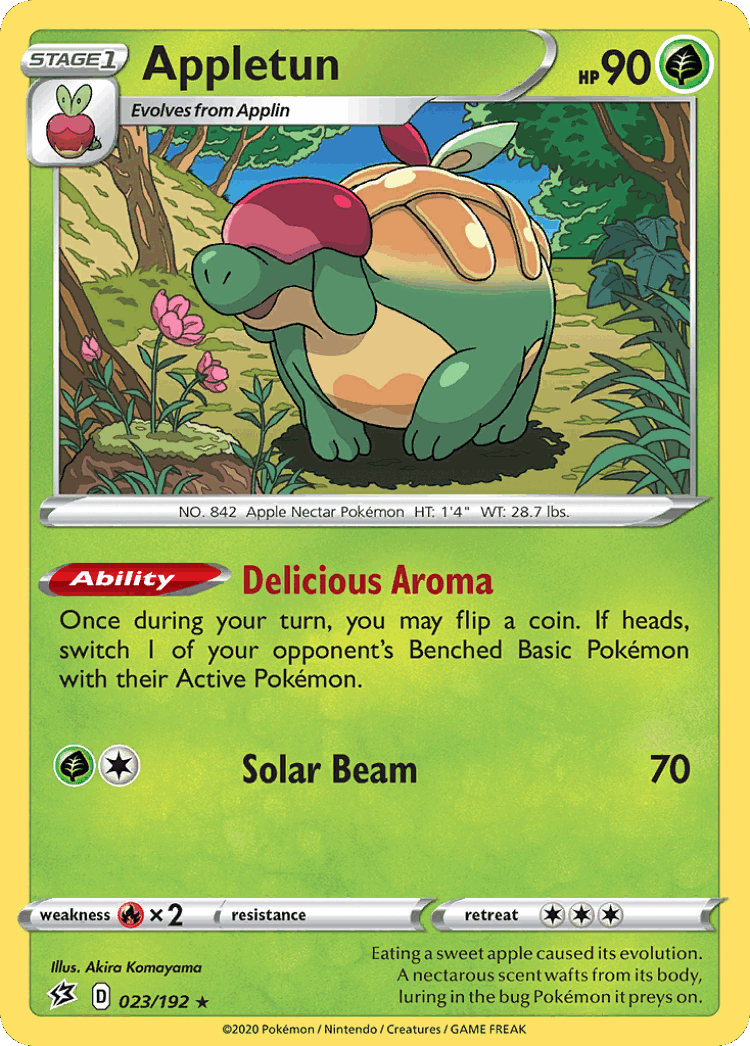 Appletun #23 from Rebel Clash - Rare Holo - Illustrated by Akira Komayama