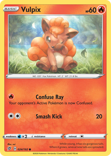 Vulpix #24 from Rebel Clash - Common - Illustrated by sui