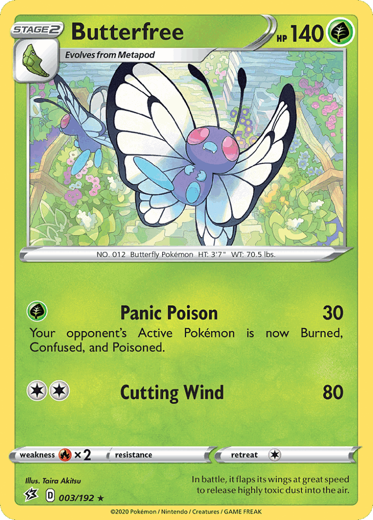 Butterfree #3 from Rebel Clash - Rare - Illustrated by Taira Akitsu