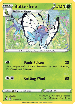 Butterfree Pokémon TCG card art
