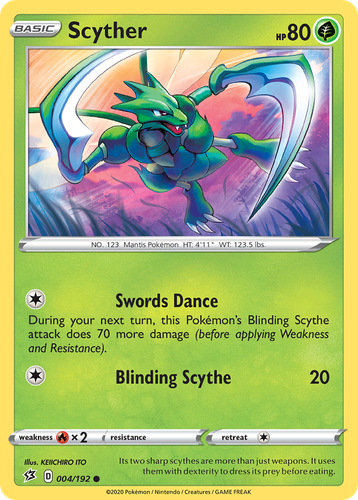 Scyther Pokémon TCG card art
