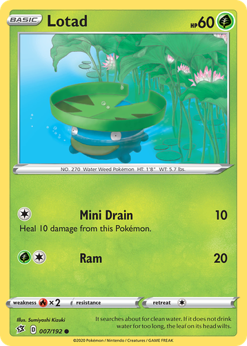 Lotad Pokémon TCG card art