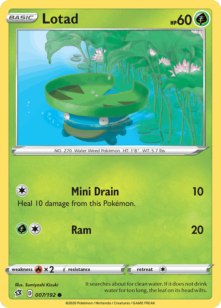 Lotad #7 from Rebel Clash - Common - Illustrated by Sumiyoshi Kizuki