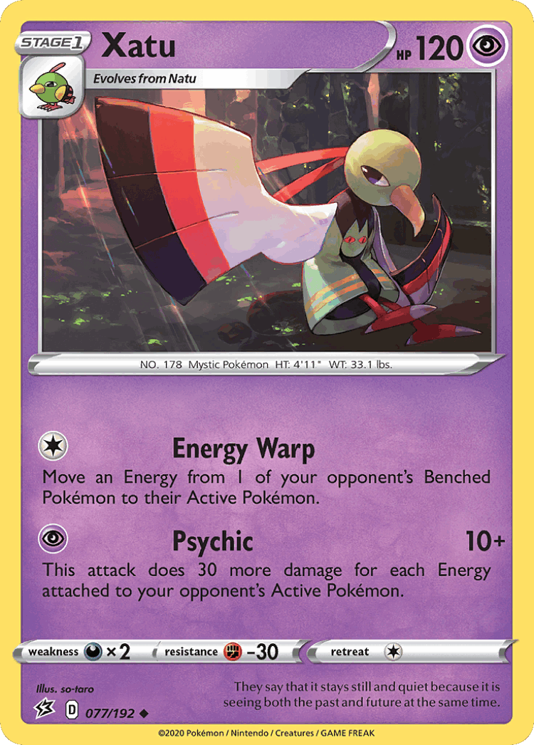 Xatu #77 from Rebel Clash - Uncommon - Illustrated by so-taro