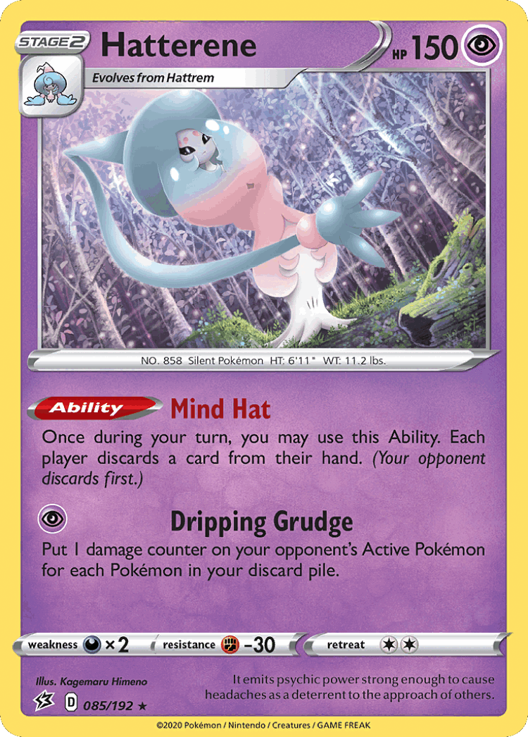 Hatterene #85 from Rebel Clash - Rare Holo - Illustrated by Kagemaru Himeno