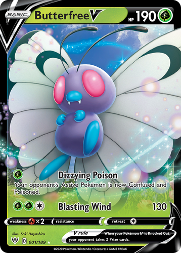 Butterfree V Pokémon TCG card art