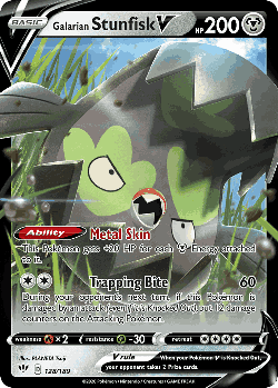 Galarian Stunfisk V 128, Darkness Ablaze