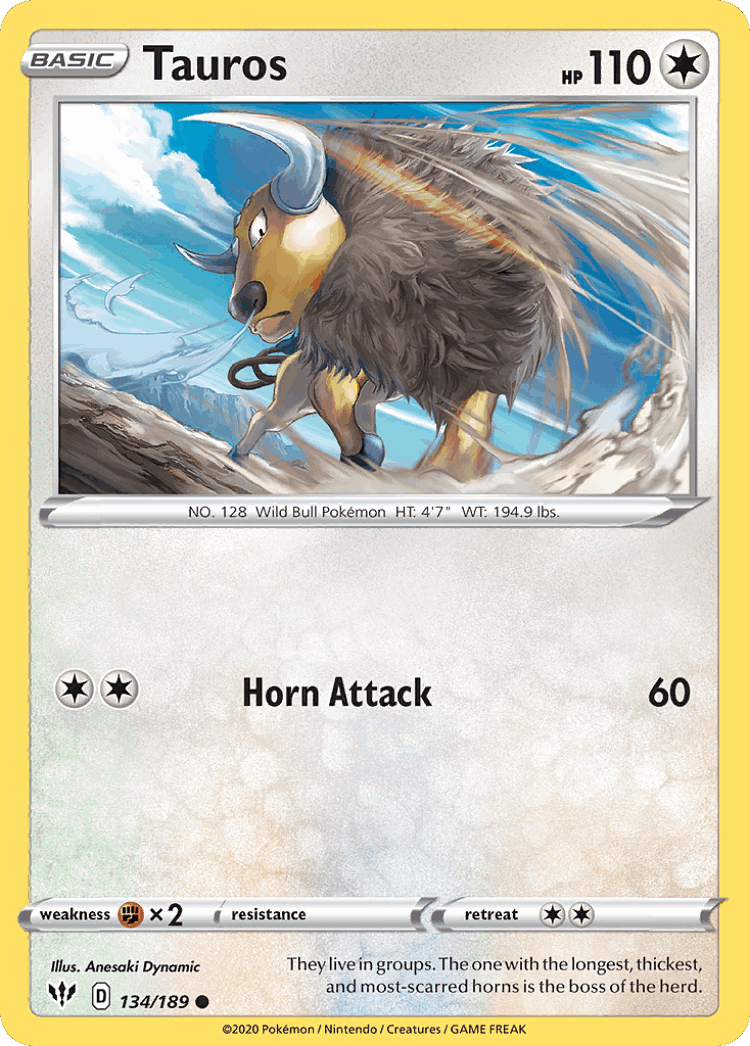 Tauros #134 from Darkness Ablaze - Common - Illustrated by Anesaki Dynamic