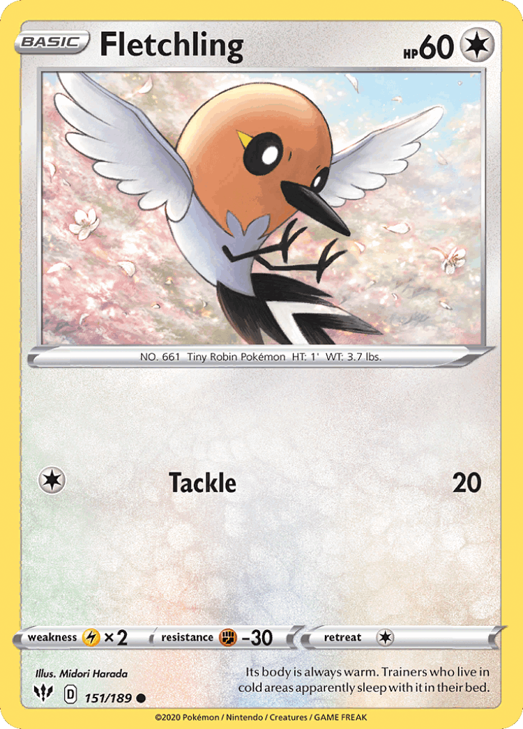 Fletchling #151 from Darkness Ablaze - Common - Illustrated by Midori Harada