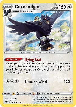 Corviknight 156, Darkness Ablaze