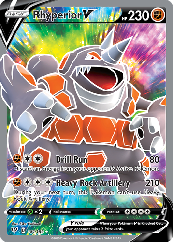 Rhyperior V #181 from Darkness Ablaze - Rare Ultra - Illustrated by Eske Yoshinob