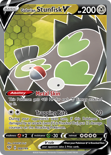 Galarian Stunfisk V 184, Darkness Ablaze