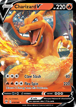 Charizard V Pokémon TCG card art