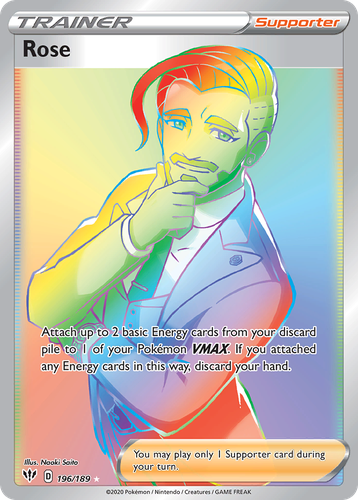 Rose #196 from Darkness Ablaze - Rare Rainbow - Illustrated by Naoki Saito