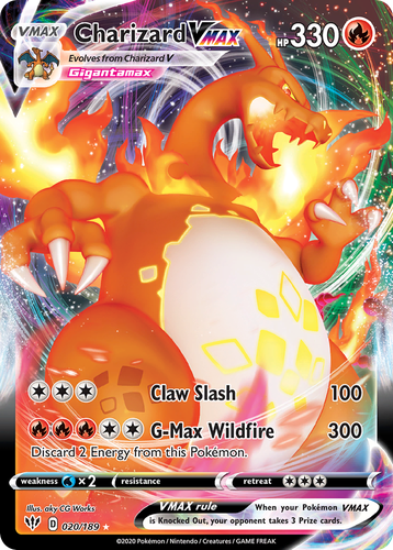 Charizard VMAX #20 from Darkness Ablaze - Rare Holo VMAX - Illustrated by aky CG Works