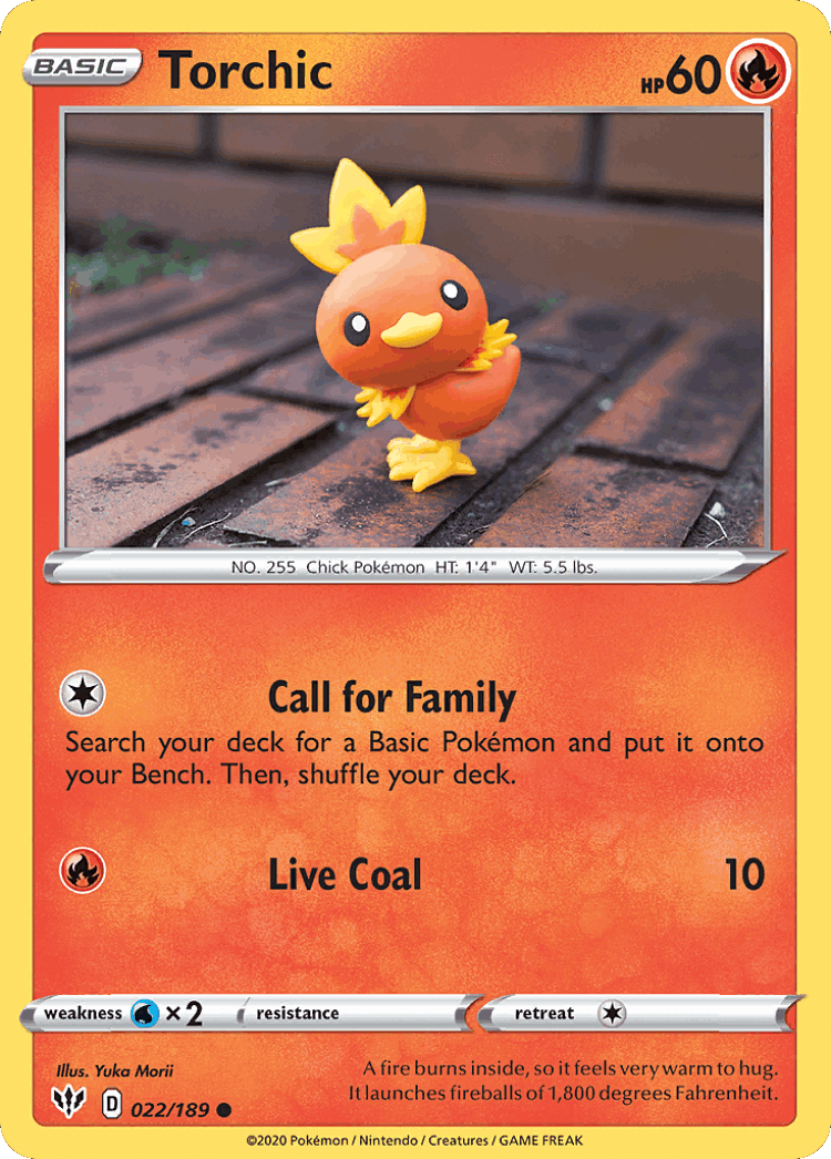 Torchic #22 from Darkness Ablaze - Common - Illustrated by Yuka Morii