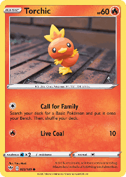 Torchic Pokémon TCG card art