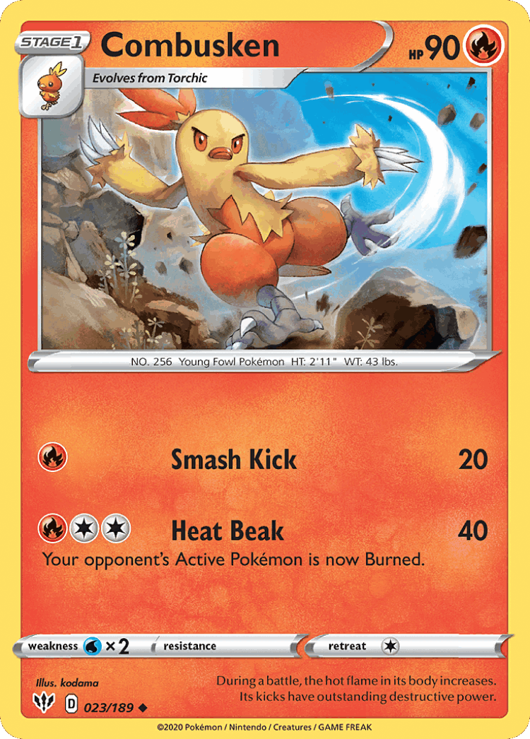 Combusken #23 from Darkness Ablaze - Uncommon - Illustrated by kodama
