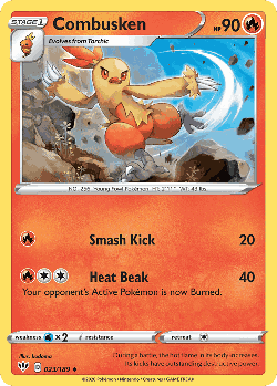 Combusken Pokémon TCG card art