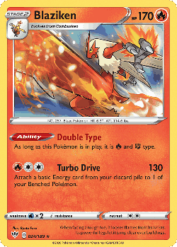 Blaziken Pokémon TCG card art