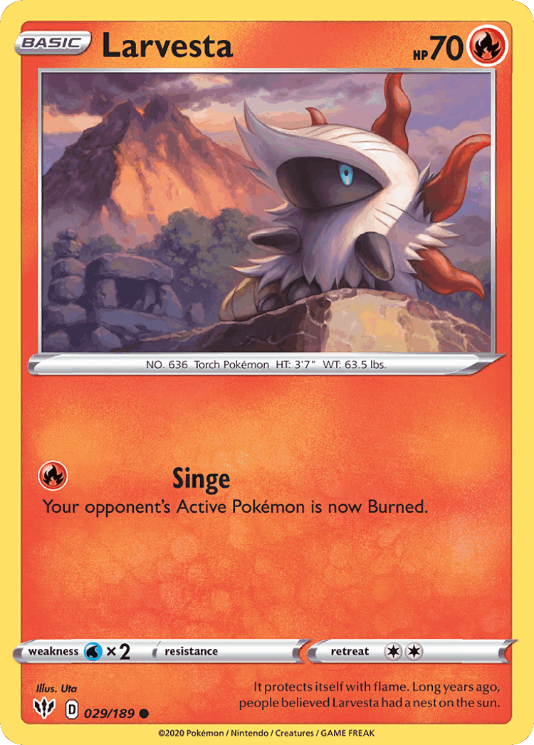 Larvesta #29 from Darkness Ablaze - Common - Illustrated by Uta