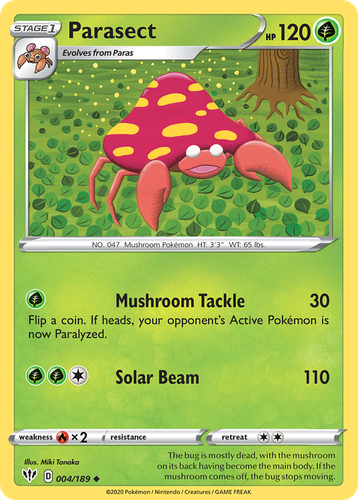 Parasect Pokémon TCG card art