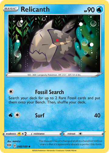 Relicanth 40, Darkness Ablaze