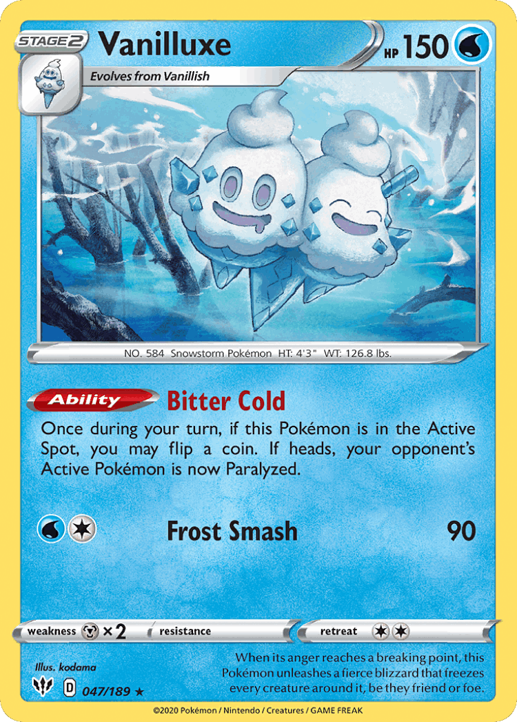Vanilluxe #47 from Darkness Ablaze - Rare - Illustrated by kodama