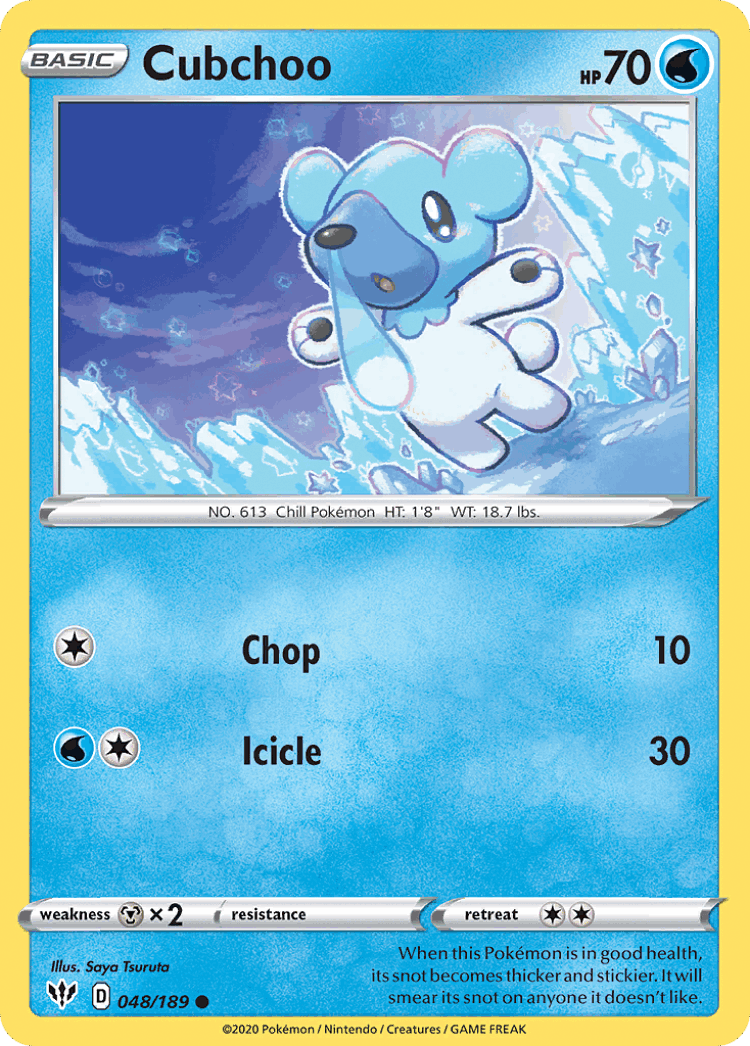 Cubchoo #48 from Darkness Ablaze - Common - Illustrated by Saya Tsuruta