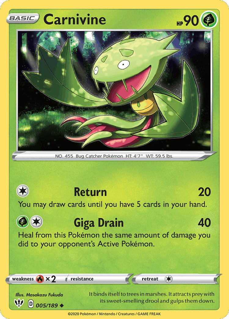 Carnivine #5 from Darkness Ablaze - Uncommon - Illustrated by Masakazu Fukuda