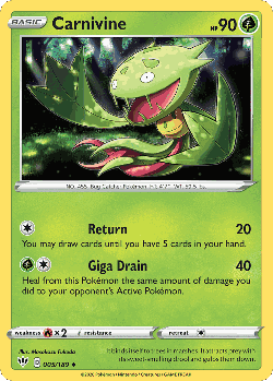 Carnivine Pokémon TCG card art