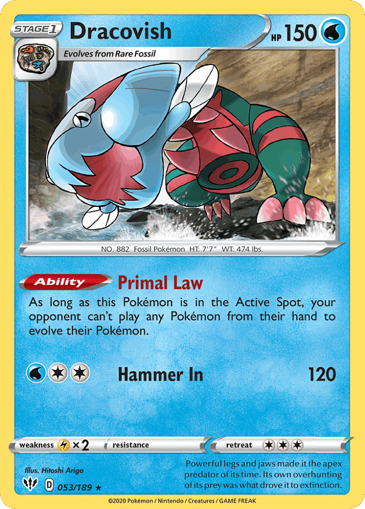 Dracovish #53 from Darkness Ablaze - Rare Holo - Illustrated by Hitoshi Ariga