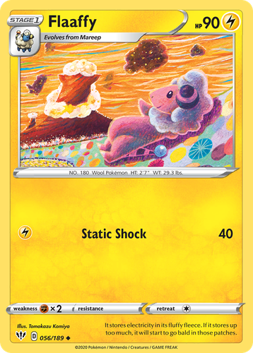 Flaaffy #56 from Darkness Ablaze - Uncommon - Illustrated by Tomokazu Komiya