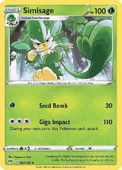 Simisage Pokémon TCG card art