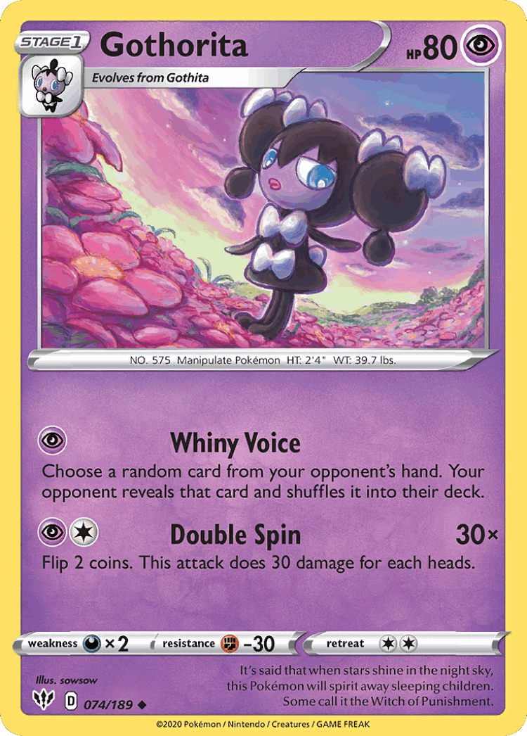Gothorita #74 from Darkness Ablaze - Uncommon - Illustrated by sowsow