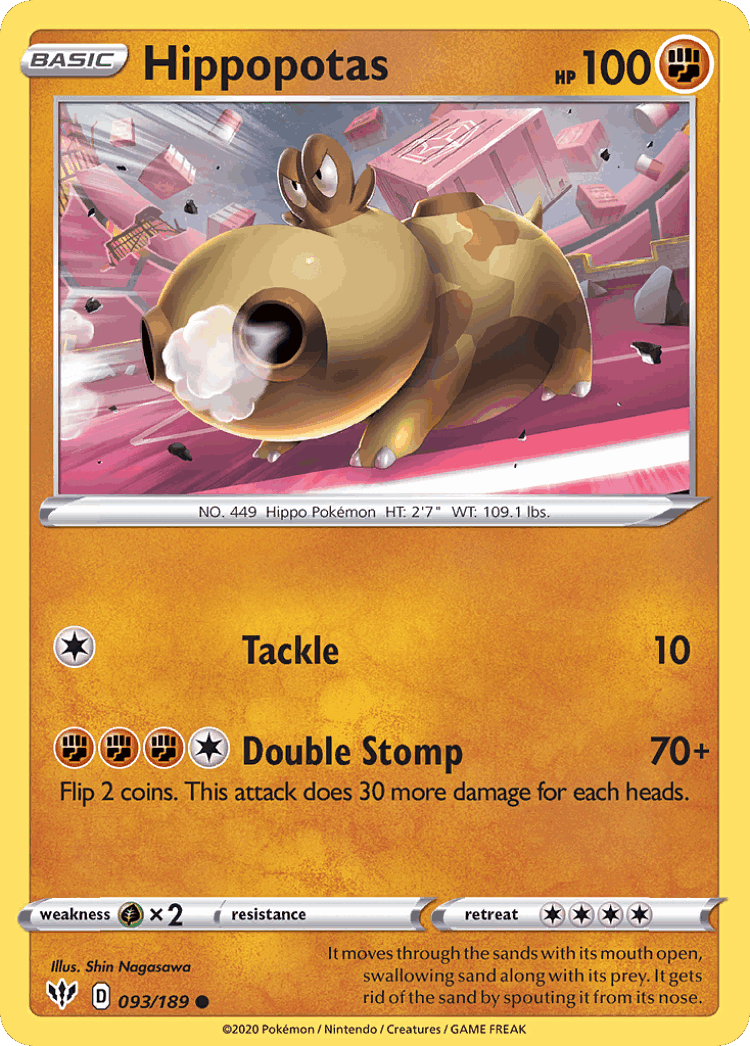 Hippopotas #93 from Darkness Ablaze - Common - Illustrated by Shin Nagasawa