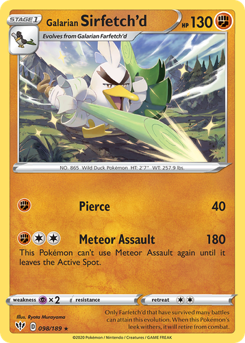 Galarian Sirfetch'd 98, Darkness Ablaze