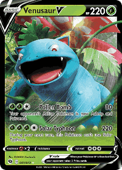 Venusaur V Pokémon TCG card art