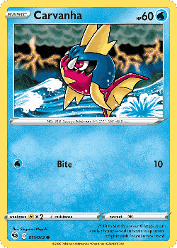 Carvanha Pokémon TCG card art