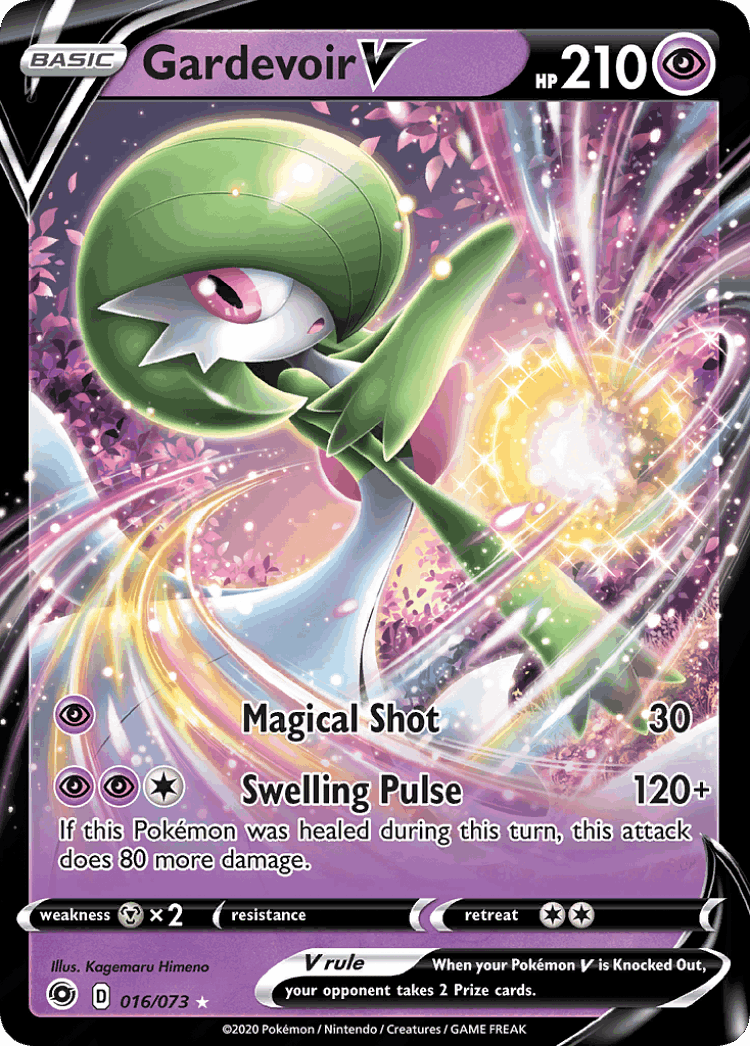 Gardevoir V #16 from Champion's Path - Rare Holo V - Illustrated by Kagemaru Himeno