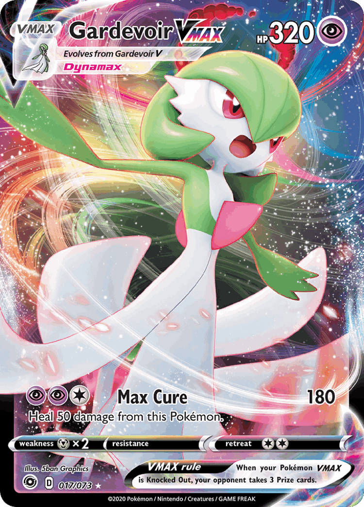 Gardevoir VMAX #17 from Champion's Path - Rare Holo VMAX - Illustrated by 5ban Graphics